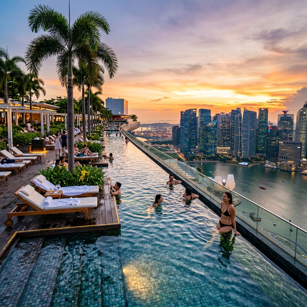 Marina Bay Sands Rooftop Infinity Pool MBS Infinity Pool