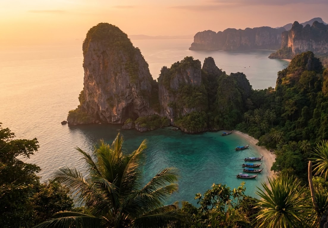 Breathtaking tropical sunset over the Andaman Sea in Phuket Romantic sunset over Andaman sea