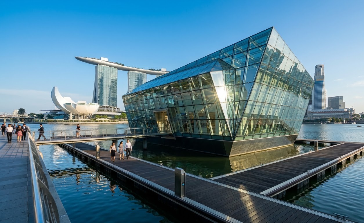 Floating Crystal Pavilions at Marina Bay Sands Floating Crystal Pavilions at Marina Bay Sands