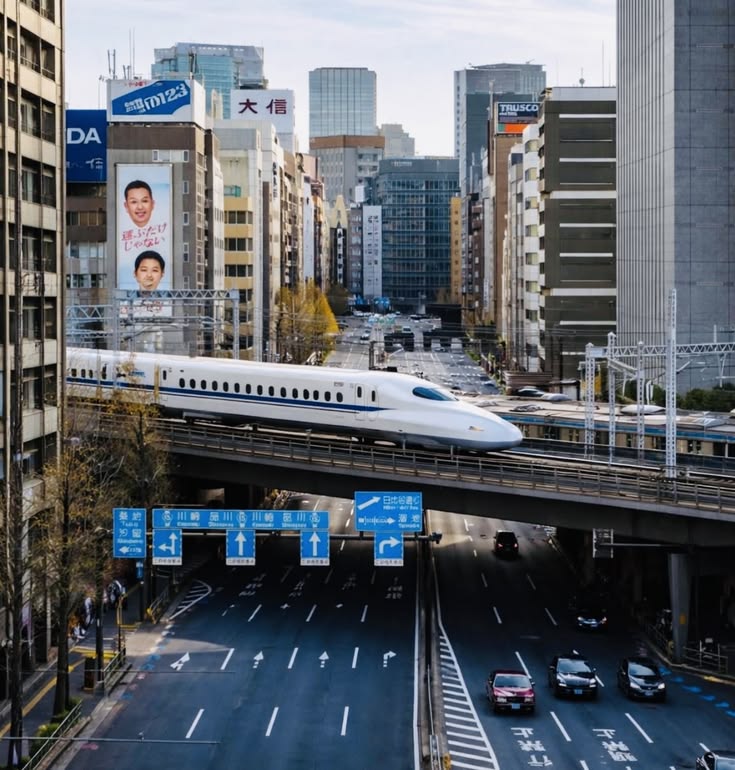 Nankai Rapi:t futuristic train at Kansai Airport platform in Osaka Japan