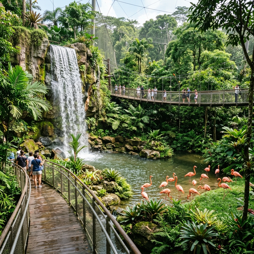 Bird Paradise Walkthrough Aviary Waterfall Bird Paradise Mandai