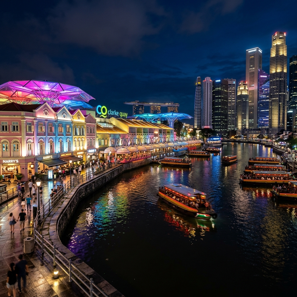 Clarke Quay Riverside Walkway Clarke Quay Riverside