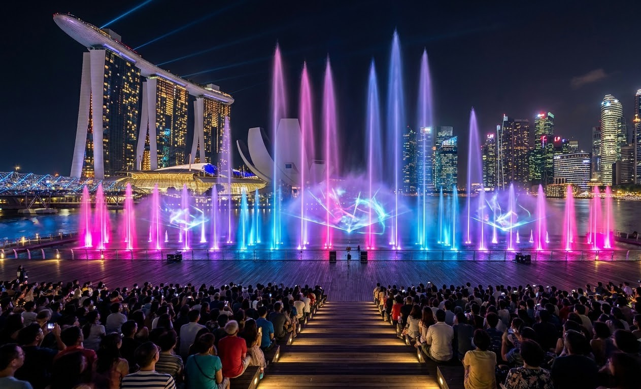 Spectra Light and Water Show at Marina Bay Sands Spectra Light and Water Show at Marina Bay Sands